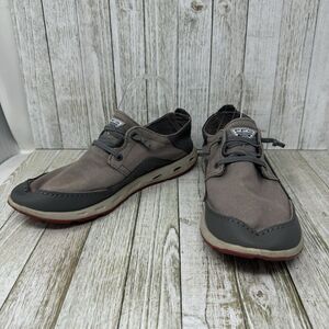 Columbia Bahama Vent Mens Size 8.5 Relaxed PFG Khaki Canvas Shoe Slip On Boat